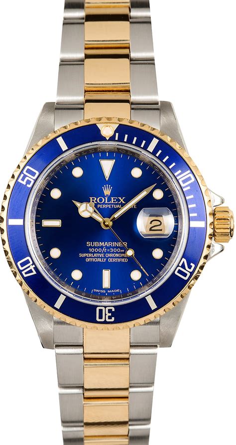 rolex submariner black dial 16613|rolex 16613 blue for sale.